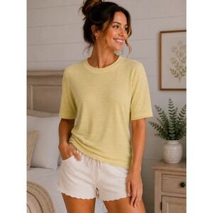 Calia by Carrie Underwood Focus Seamless Crop Tee XL Fresh Hay Yellow NWT